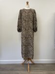 H&M leopard print long sleeved dress – full view