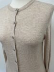 M&S beige button cardigan – full view