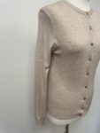 M&S beige button cardigan – full view