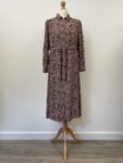 Next muted pink with black floral midaxi dress, size 10