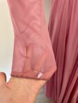 Pink chiffon beaded maxi dress – full view