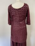 Purple sharara occasion wear suit set, size 10:12 – full view