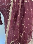 Purple sharara occasion wear suit set, size 10:12 – full view