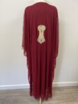 Red and gold net kaftan – full view