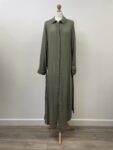 Benin green long button front shirt (Tall), size 16