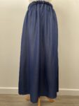 Dark blue long denim like skirt – full view