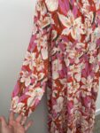 Floral maxi dress pink – full view