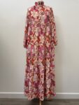 Floral maxi dress pink – full view