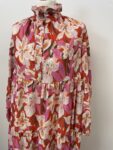 Floral maxi dress pink – full view