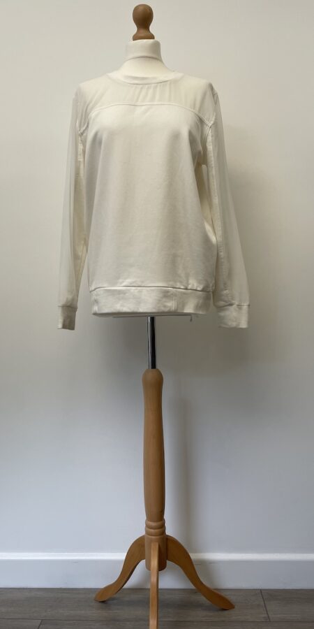 French Connection white oversized jumper, size S