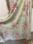 Green floral print maxi dress – full view