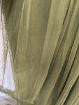 Green tulle maxi dress with silver gems – full view