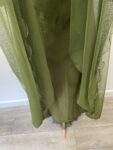 Green tulle maxi dress with silver gems – full view