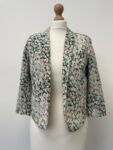 H&M green and pink patterned blazer – full view