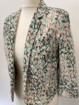 H&M green and pink patterned blazer – full view