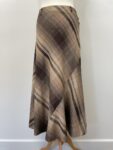 Isle brown chequered long skirt – full view