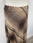 Isle brown chequered long skirt – full view