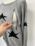 Love2Wait grey nursing top – full view