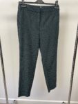 M&S Collection teal green and black diamond pattern trousers, size 10