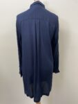 M&S navy blue long shirt – full view