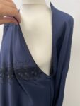 Navy blue gem abaya – full view