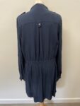New Look long navy blue shirt – full view