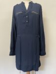 New Look long navy blue shirt – full view