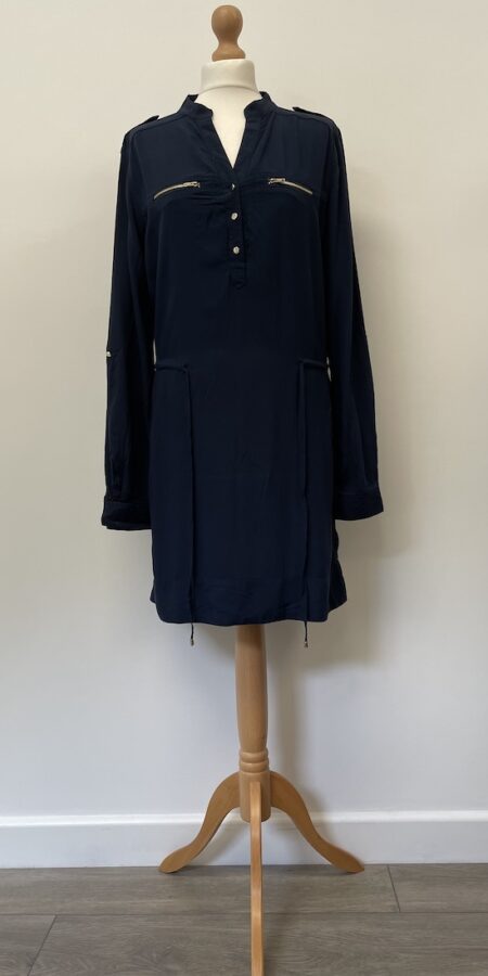 New Look navy blue long shirt