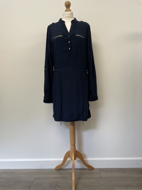 New Look navy blue long shirt