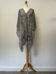 No label grey blue overwrap in chiffon fabric