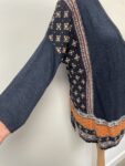 Oasis light knit blue patterned jumper – full view