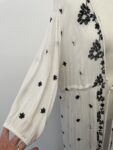 Primark white with black applique long wrap – full view