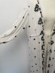 Primark white with black applique long wrap – full view