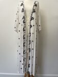 Primark white with black applique long wrap – full view