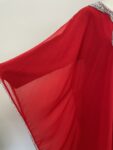 Red kaftan dress with gems – full view