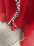 Red kaftan dress with gems – full view