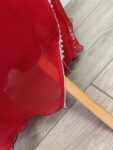 Red kaftan dress with gems – full view