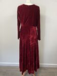 Red velvet maxi dress – full view