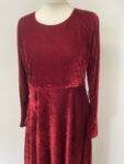 Red velvet maxi dress – full view