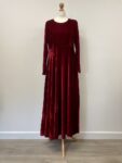 Diya red/maroon velvet long sleeved dress, size 14-16