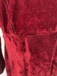 Red velvet maxi dress – full view