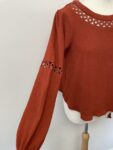 River Island burnt orange blouse – full view
