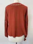 River Island burnt orange blouse – full view