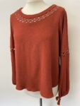 River Island burnt orange blouse – full view