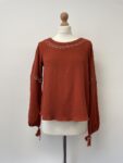River Island burnt orange blouse – full view