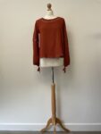 River Island burnt orange long sleeved blouse, size 12