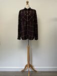 River Island purple chequered shirt with popper closure, size 10