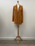 River Island orange long sleeved open front cardigan, size M