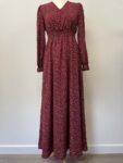 Shein long pink dress – full view