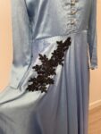 Sky blue crepe maxi dress – full view